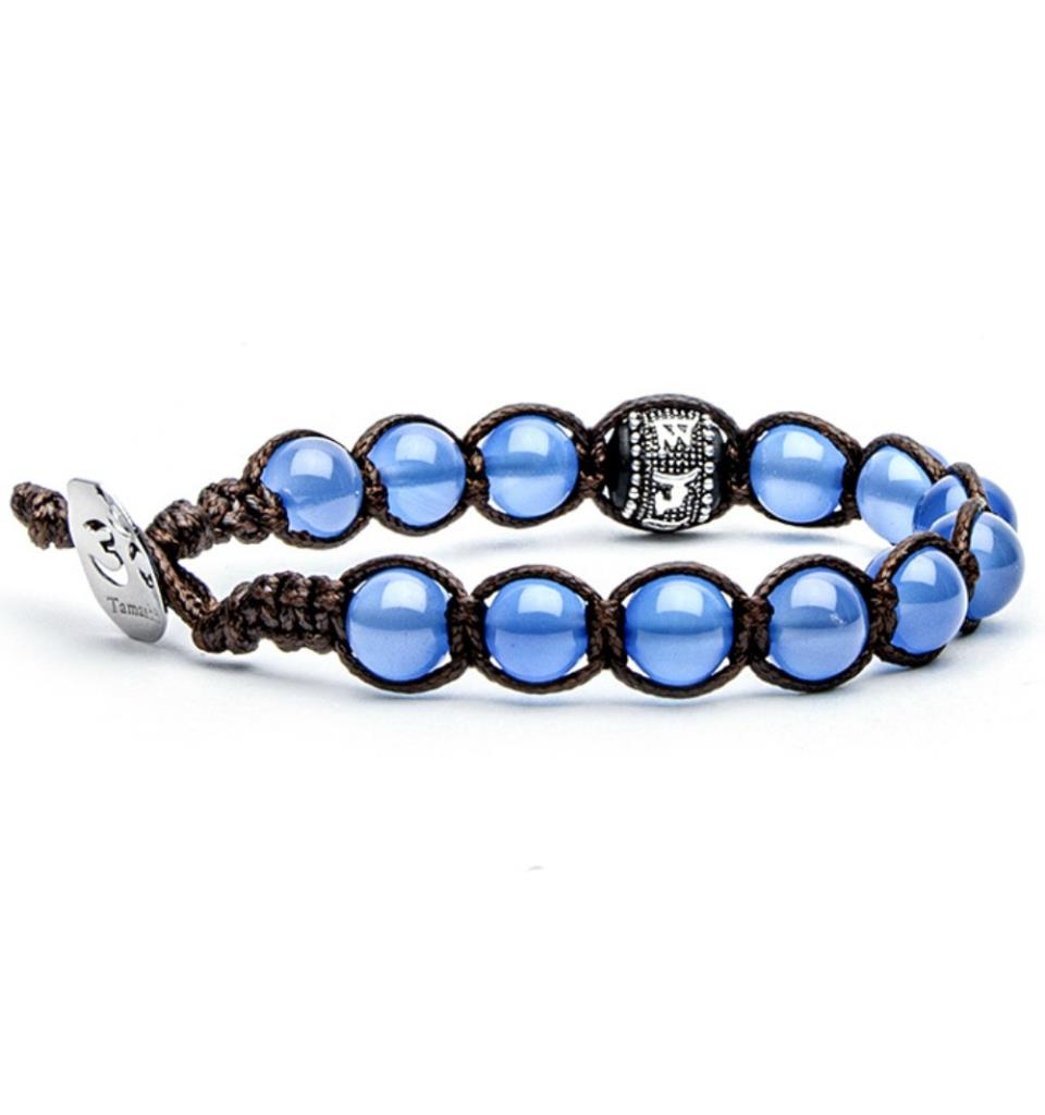 BRACCIALE TAMASHII RUOTA DELLA PREGHIERA AGATA BLU - TAMASHII