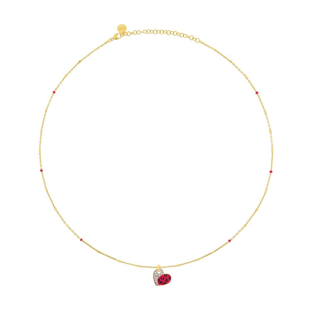 GIROCOLLO CON CUORE - SMALTO MACULATO - RUE DES MILLE