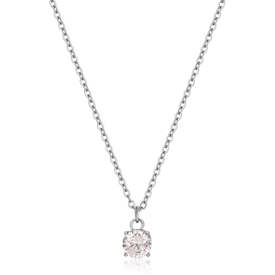 COLLANA DAZZLY IN ACCIAIO 316L, CON PENDENTE CUBIC - S