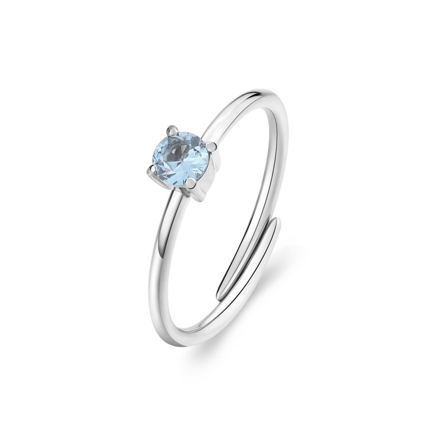 ANELLO DAZZLY IN ACCIAIO 316L E CUBIC ZIRCONIA COL - S
