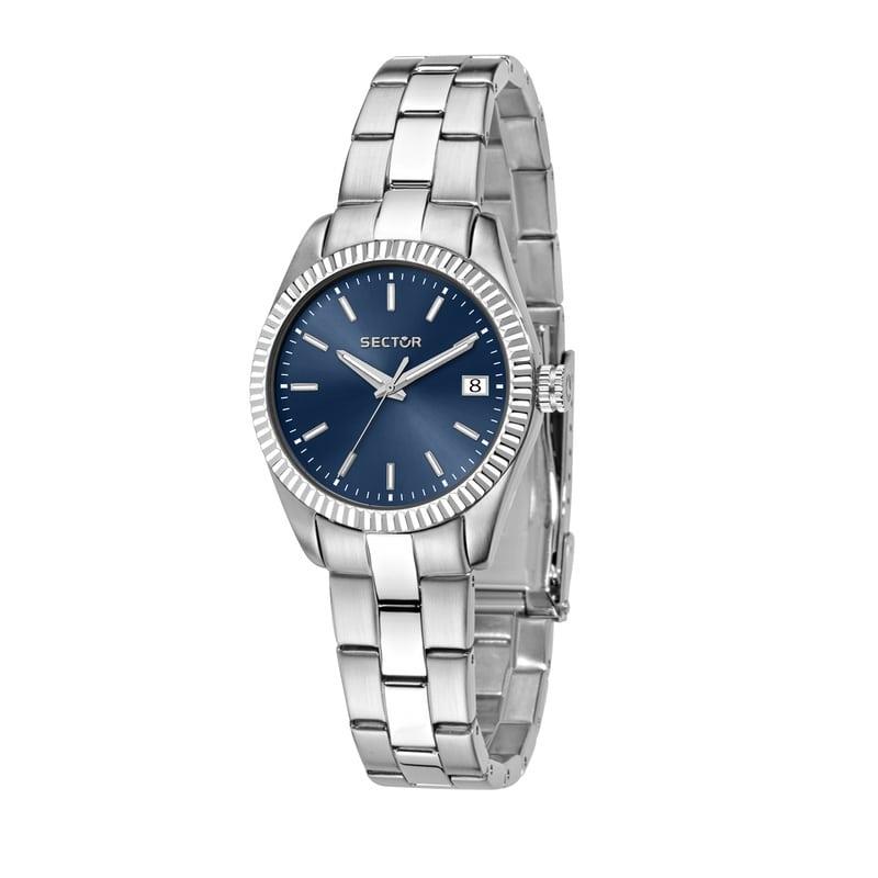 240 32MM 3H BLUE DIAL BR SS - SECTOR