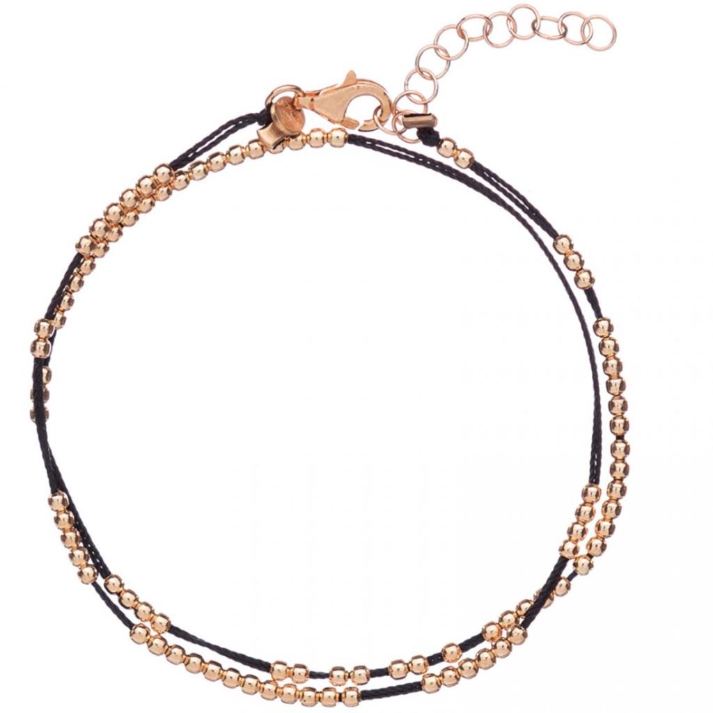 BRACCIALE FILO DOPPIO CON PERLINE - ALISIA