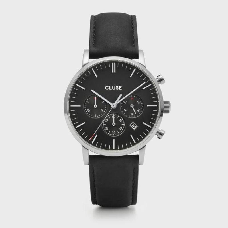 CLUSE ARAVIS CHRONO BLACK DIAL BLACK - CLUSE