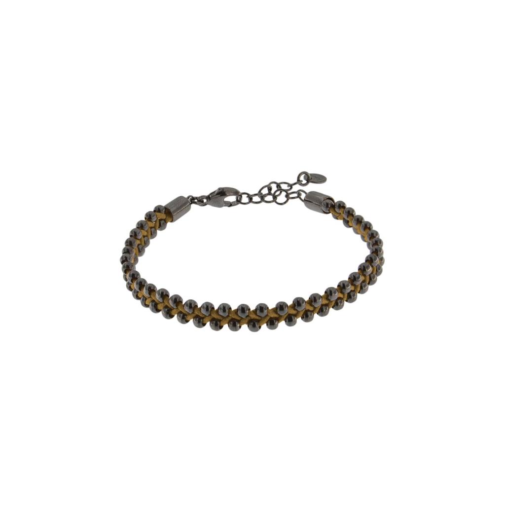 BRACCIALE TRECCIA GALVANICA BRUNITA SABBIA - RUE DES MILLE