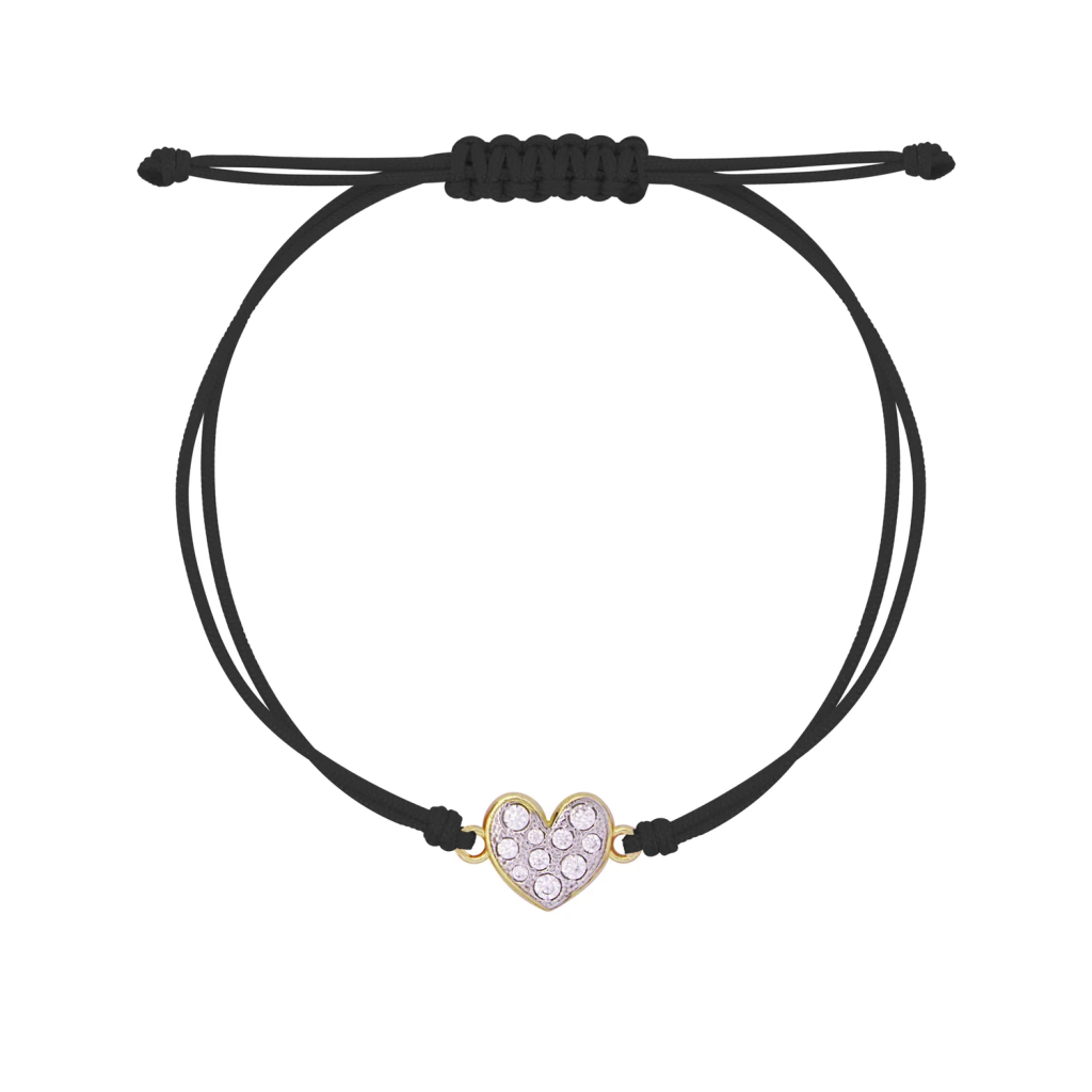 BRACCIALE TESSUTO CUORE SMALL PAVÈ - STARDUST TEN - RUE DES MILLE