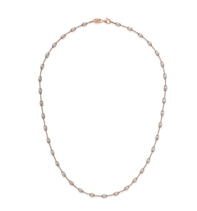 COLLANA STATION NEBULA 76 CM SILVER E ROSA - DESMOS