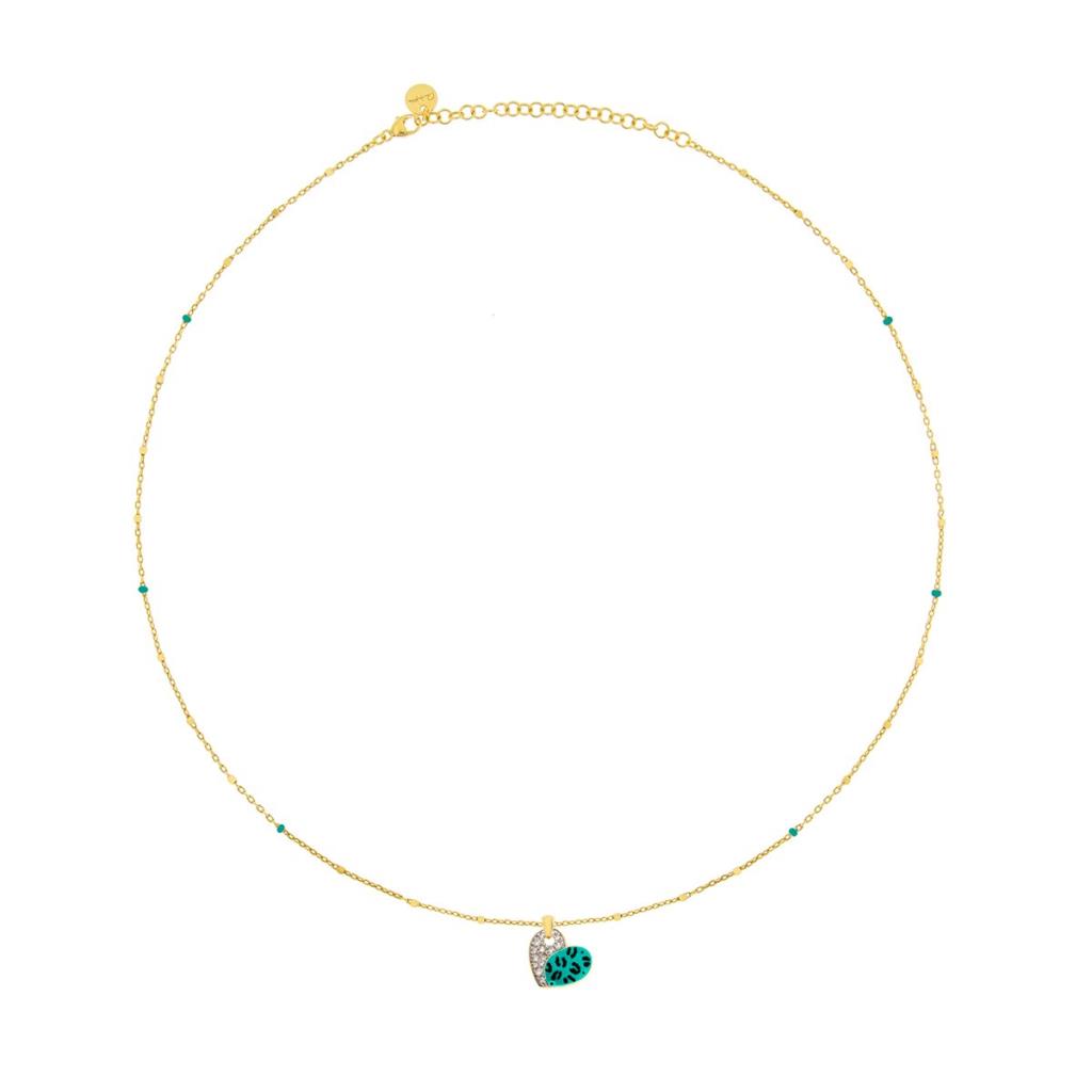 GIROCOLLO CON CUORE - SMALTO MACULATO - RUE DES MILLE