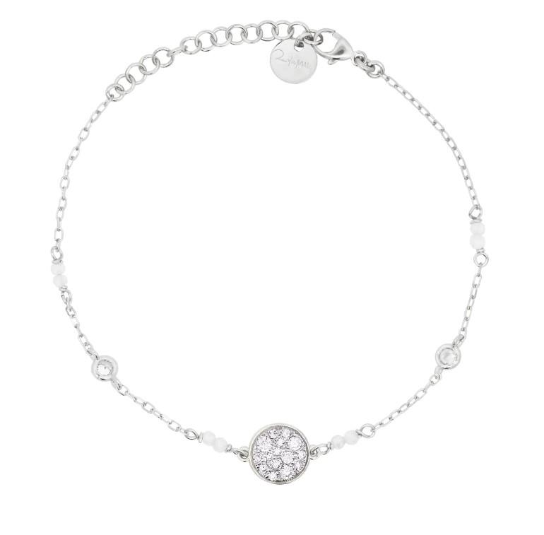 BRACCIALE CATENA CASTONI CERCHIO SMALL PAVÈ - STARDUST TEN - RUE DES MILLE