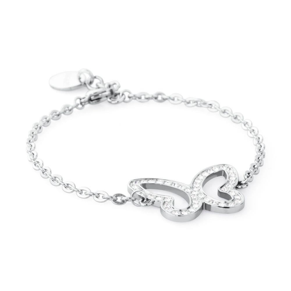 BRACCIALE CON FARFALLA E ZIRCONI - S