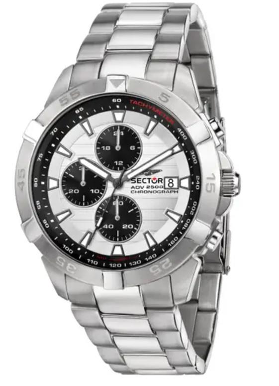 OROLOGIO ADV2500 43MM CHR W/SILVER DIAL BR SS SECTOR - SECTOR