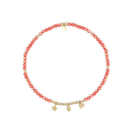 CAVIGLIERA ELASTICA CORALLO - ANKLETS MANIA RUE DES MILLE - RUE DES MILLE