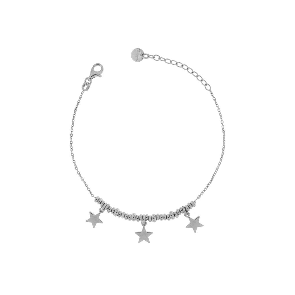 BRACCIALE MICRO ANELLI 3 STELLE - SILVER - RUE DES MILLE