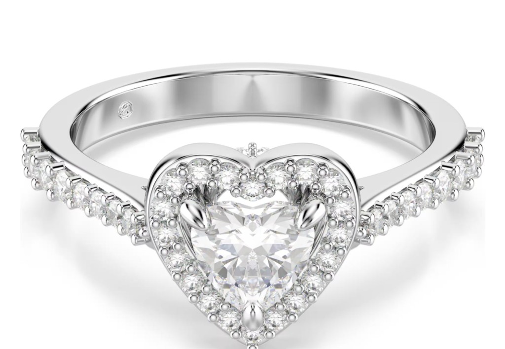 UNA:ANELLO HRT WHITE-RHS 55 - SWAROVSKI