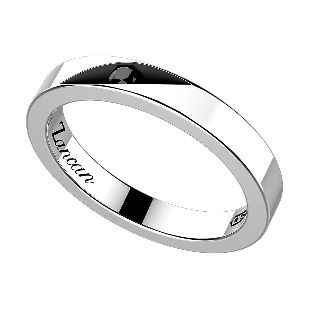 ANELLO IN ARGENTO E PIETRA NERA - ZANCAN