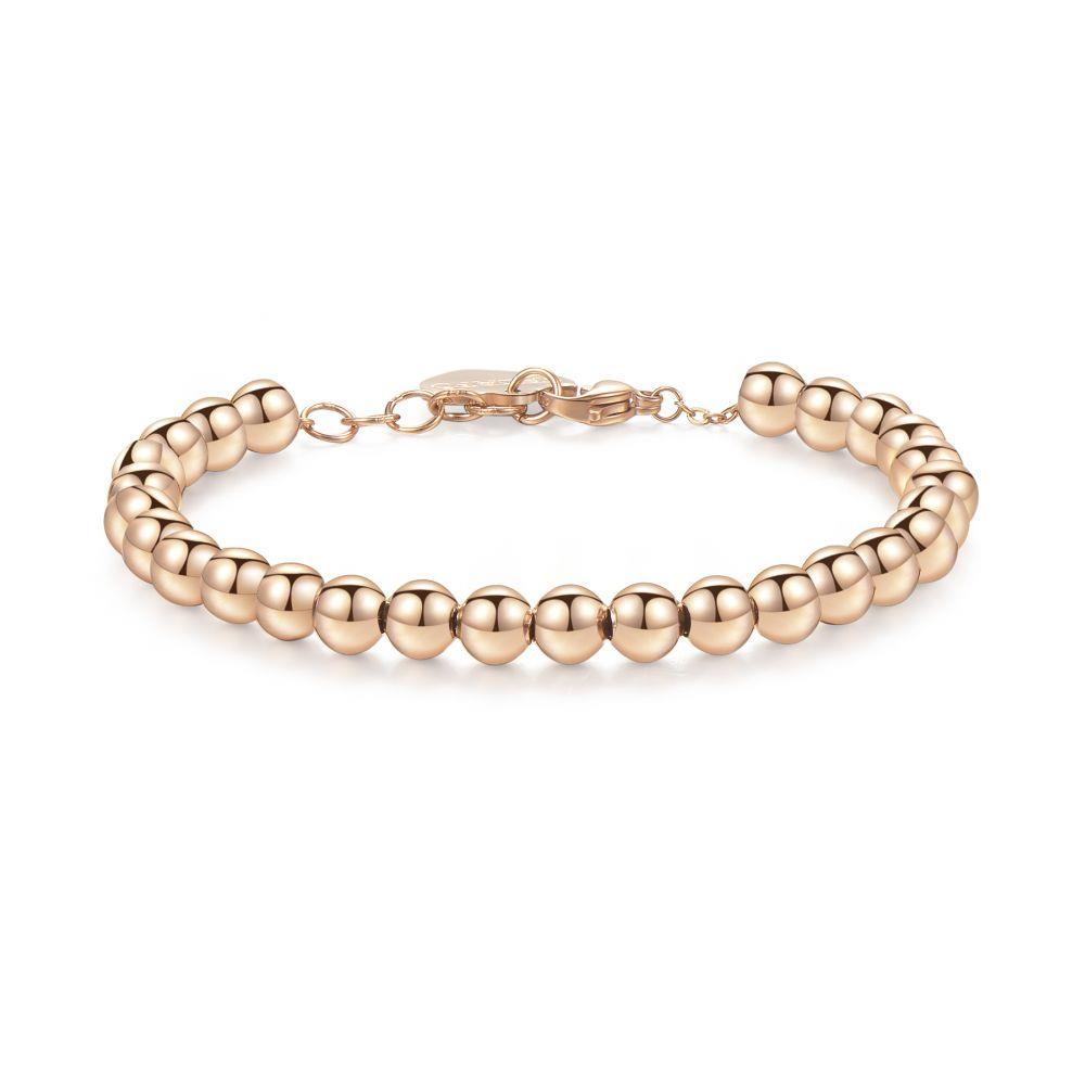 BRACCIALE BOULE GRANDI ROSÈ - BASE CHARMS - S