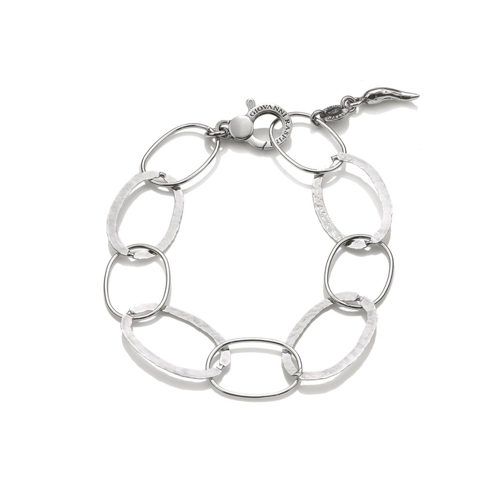 BRACCIALE MAGLIA OVALE ALTERNATA CM 22,5 - GIOVANNI RASPINI