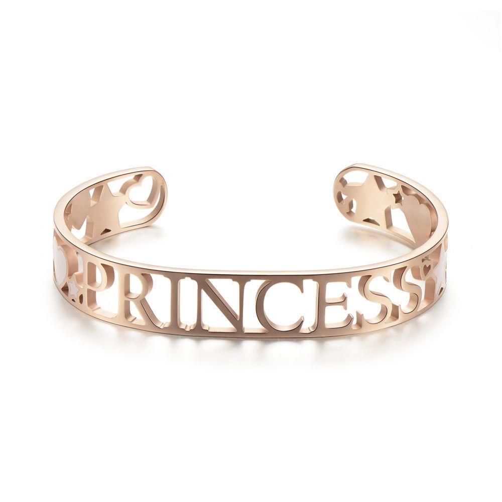 BRACCIALE RIGIDO "PRINCESS" - ROSÈ - S