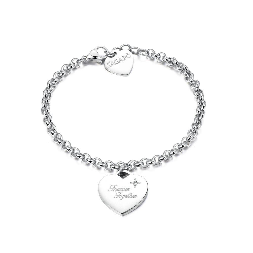 BRACCIALE CON CUORE FOREVER TOGHETER - S