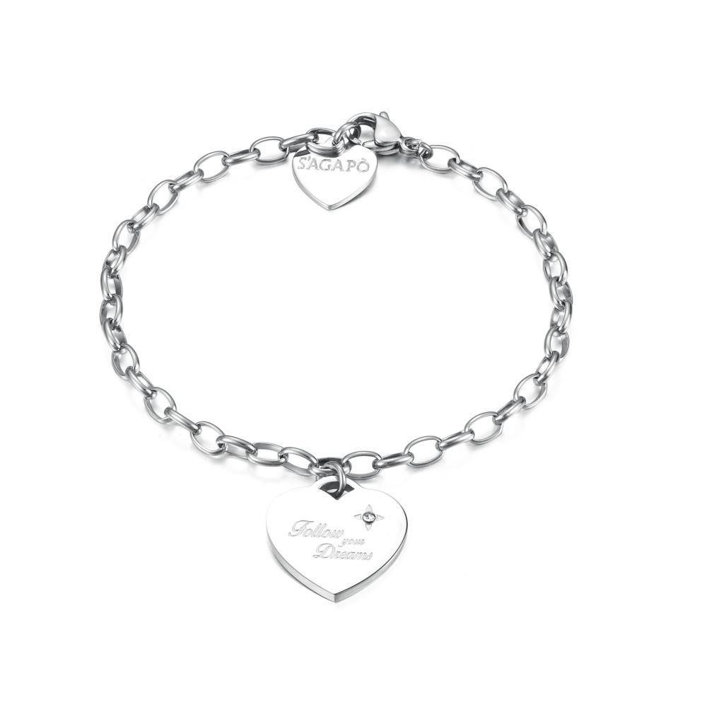 BRACCIALE CON CUORE FOLLOW YOUR DREAMS - S