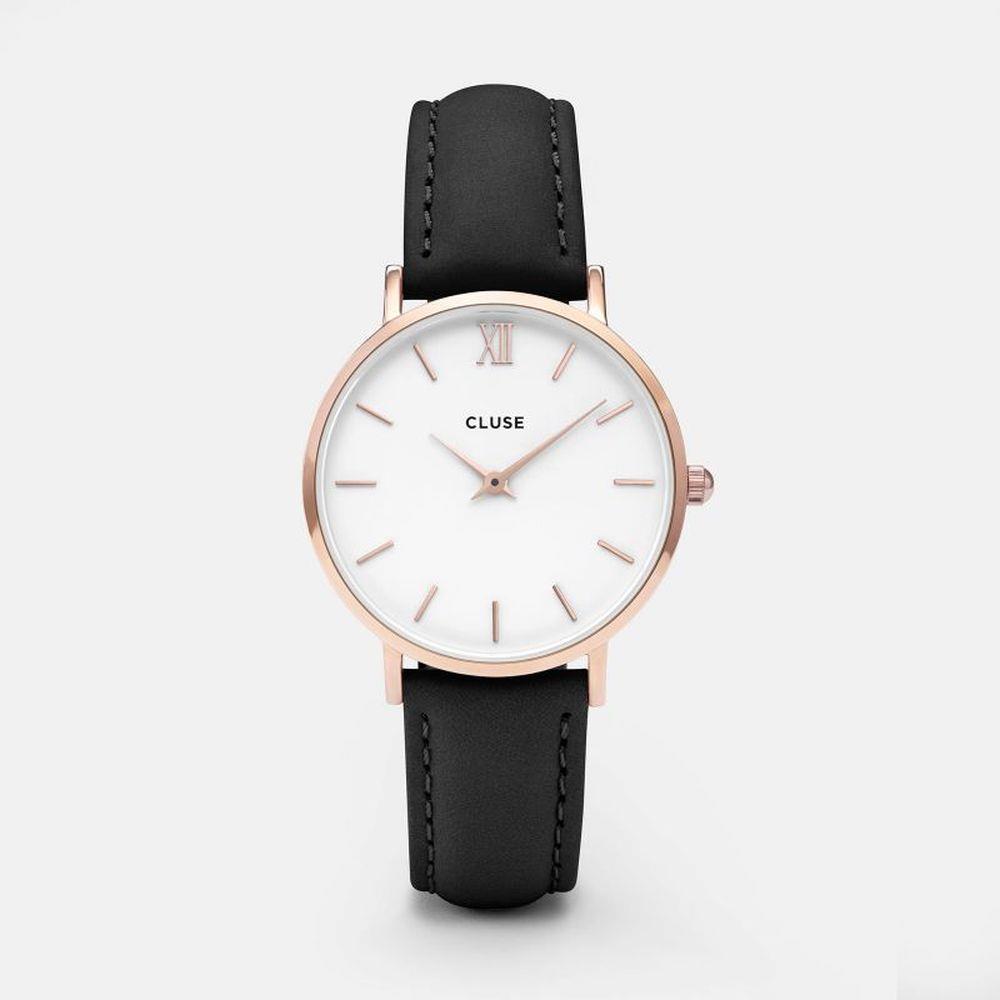 CLUSE MINUIT ROSE GOLD WHITE/BLACK - CLUSE