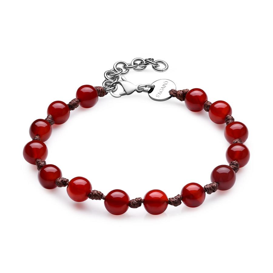 BRACCIALE RIOT IN ACCIAIO 316L, CORDINO CERATO MAR - S