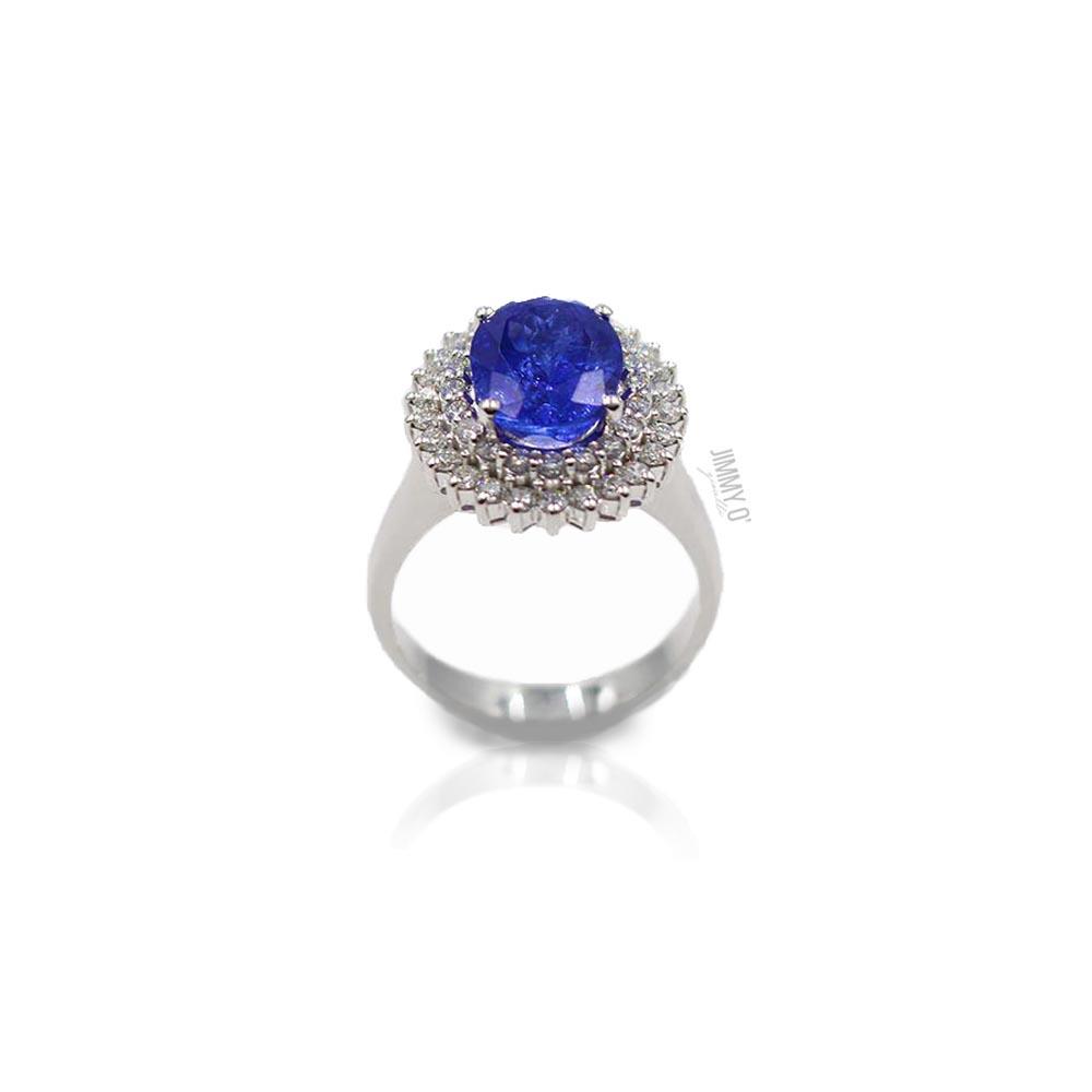 ANELLO CON DIAMANTI E TANZANITE - JIMMY O