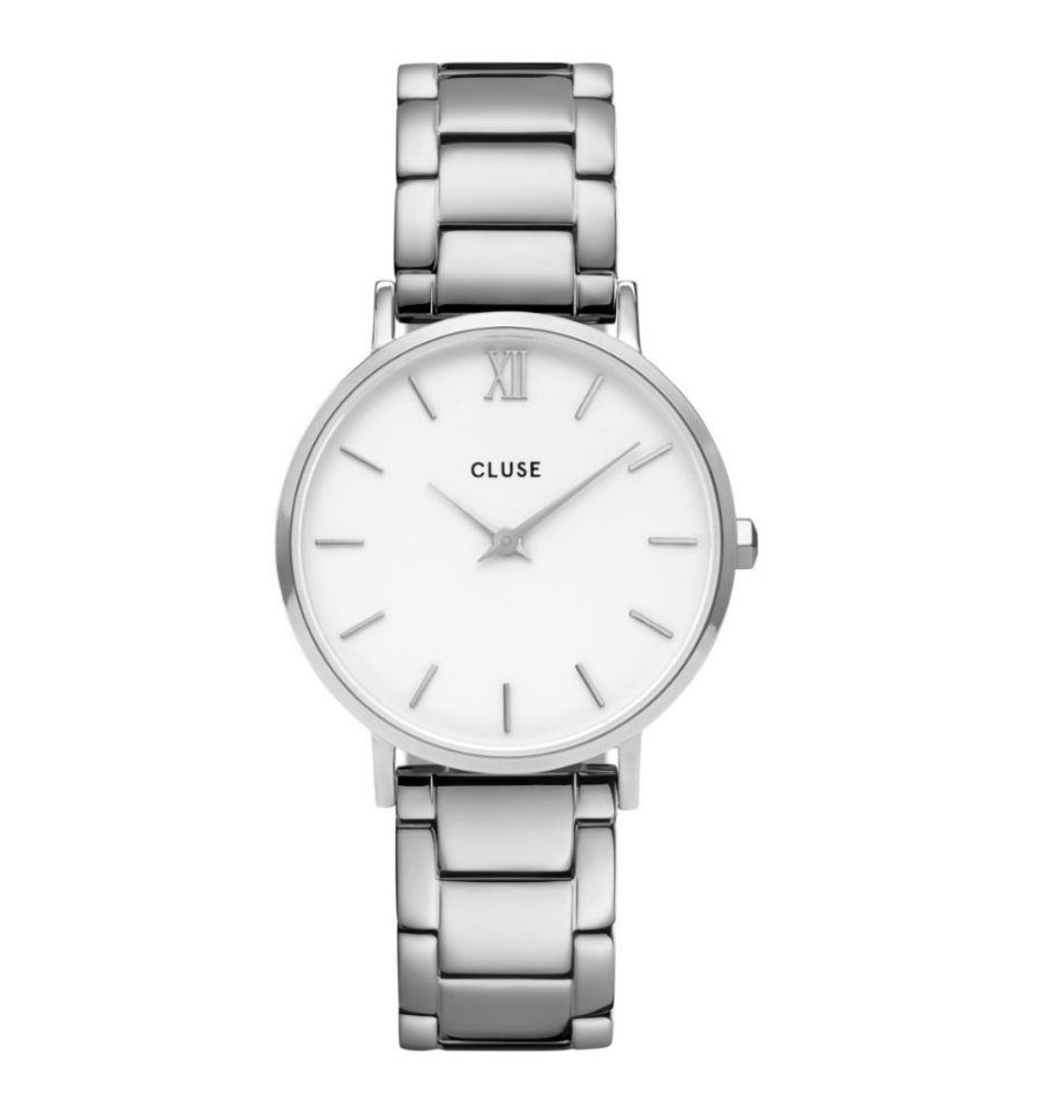 CLUSE MINUIT 3-LINK SILVER WHITE/SILVER - CLUSE