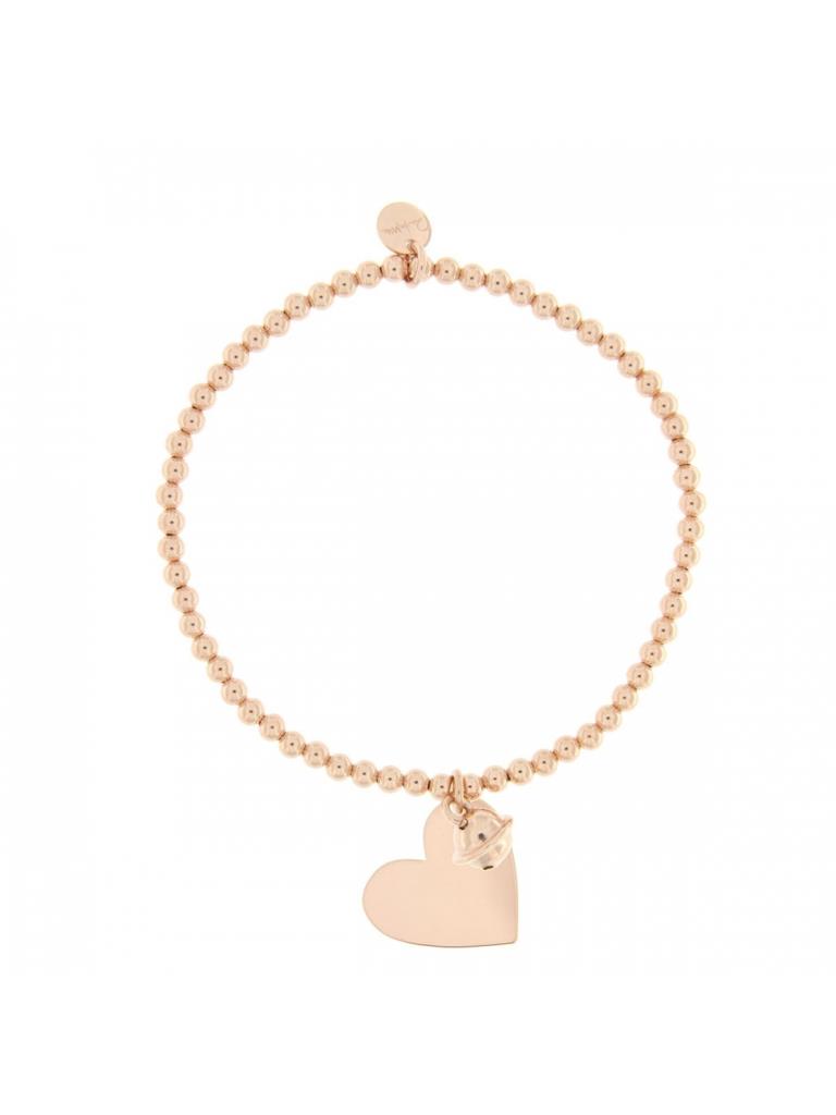 BRACCIALE ELASTICO CON PALLINI E CUORE - RUE DES MILLE