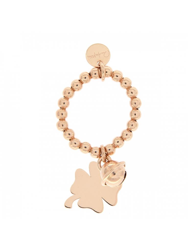 ANELLO CON PALLINI E QUADRIFOGLIO - RUE DES MILLE