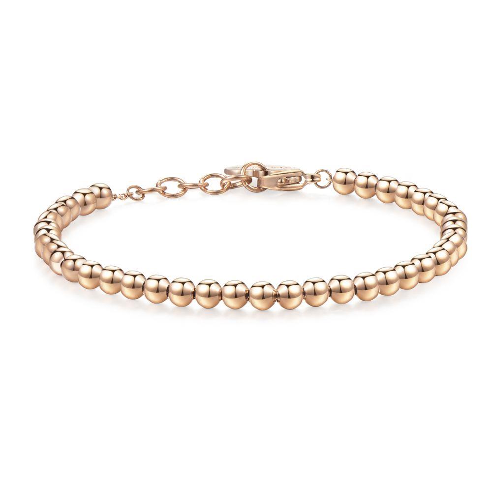 BRACCIALE BOULE PICCOLE ROSÈ - BASE CHARMS - S