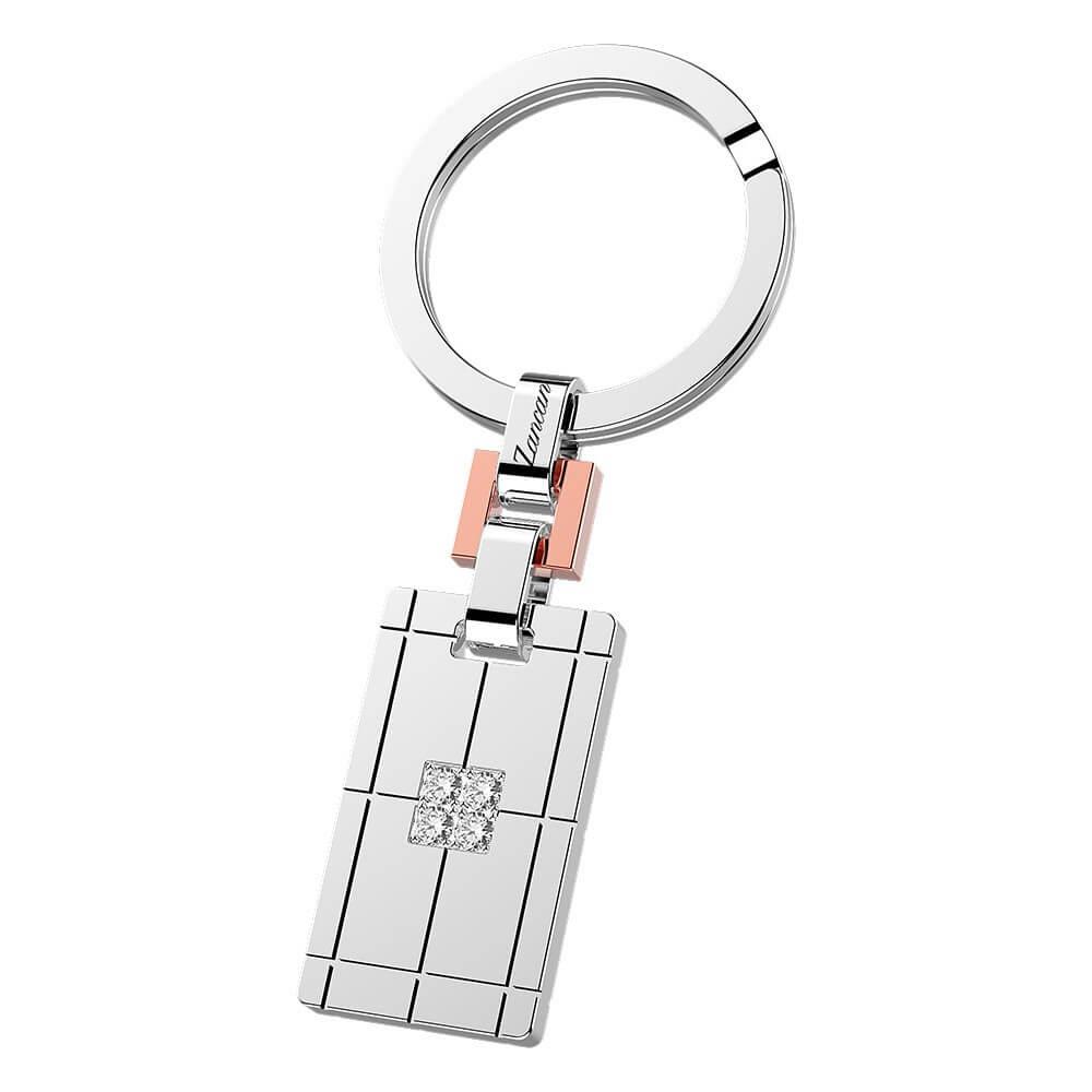 PORTACHIAVI ZANCAN IN ACCIAIO CON ZAFFIRI &ndash; HITECK  - ZANCAN