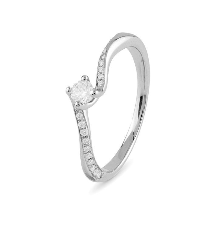 ANELLO SOLITARIO IN PLATINO - BLISS