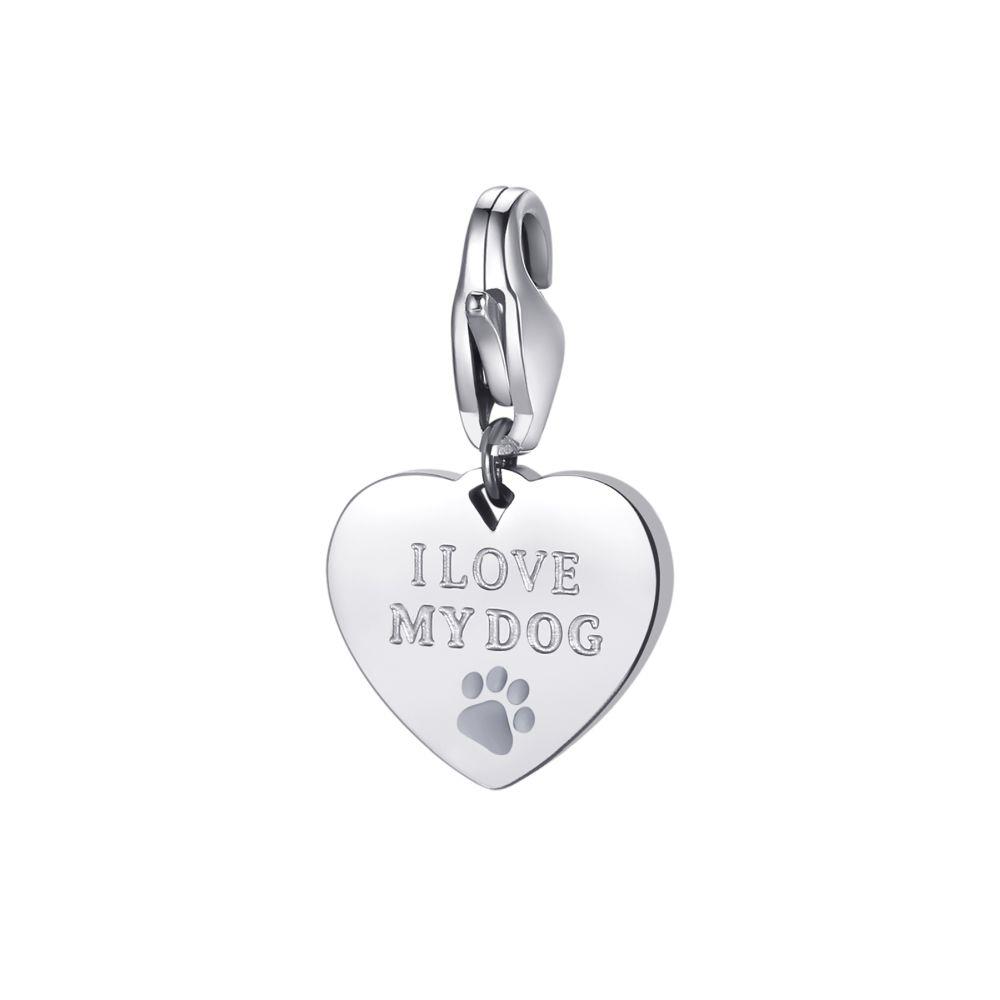 CHARM CUORE "I LOVE MY DOG" - S