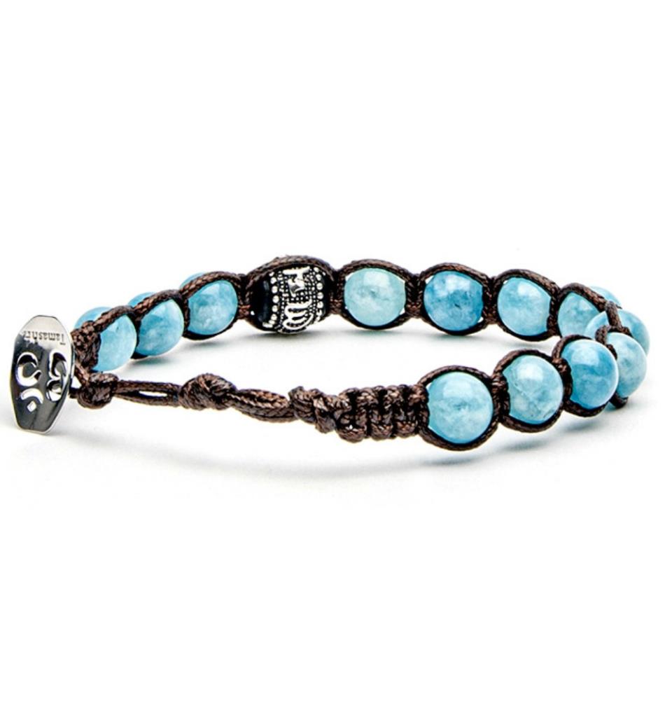 BRACCIALE TAMASHII RUOTA DELLA PREGHIERA GIADA SKY BLUE  - TAMASHII