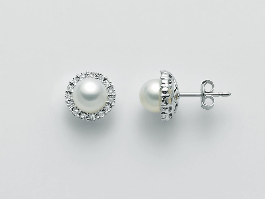 ORECCHINI PERLA E DIAMANTI YUKIKO - YUKIKO