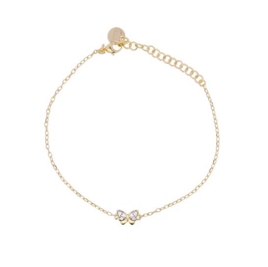 BRACCIALETTO CATENA E FARFALLA - FLY&SHINE DORATO RUE DES MILLE - RUE DES MILLE