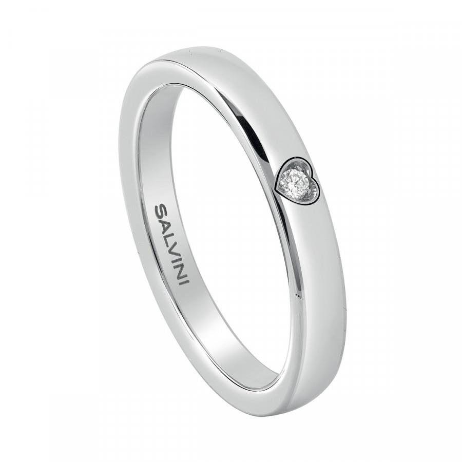FEDE NUZIALE BATTITO SALVINI CON DIAMANTE CUORICINO MIS 22 - SALVINI