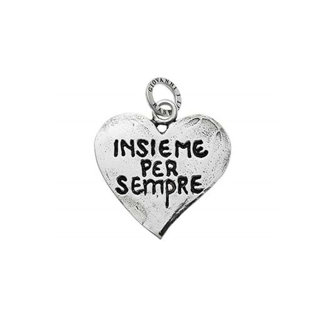 CHARM CUORE IN ARGENTO “INSIEME PER SEMPRE” - GIOVANNI RASPINI