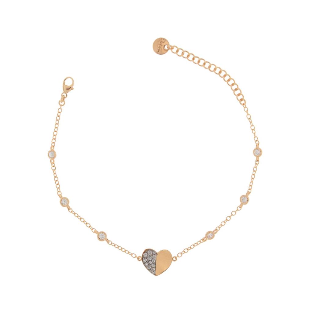 BRACCIALE CASTONI CUORE ZIRCONI - RUE DES MILLE