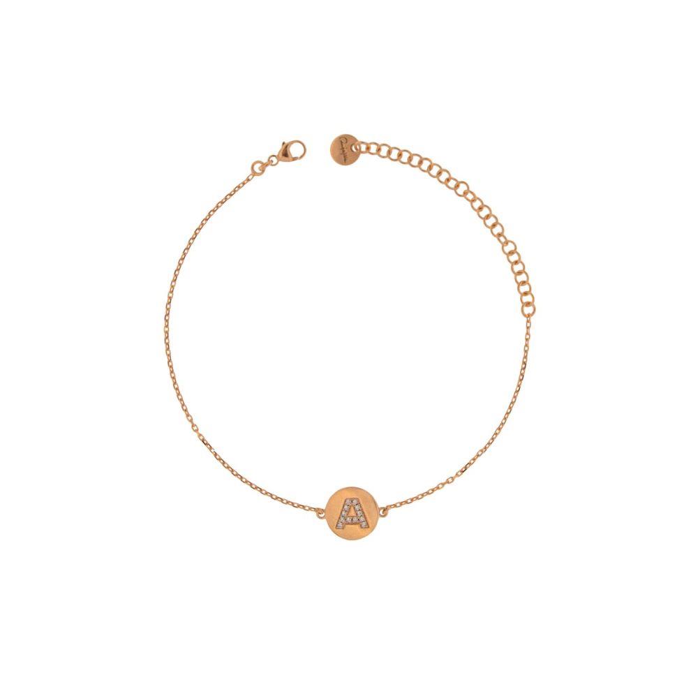BRACCIALE CATENELLA CON INIZIALE CON ZIRCONI - RUE DES MILLE