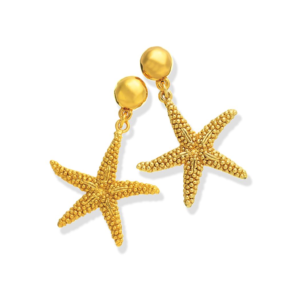 ORECCHINI MARINE GRANDI DORATI - GIOVANNI RASPINI