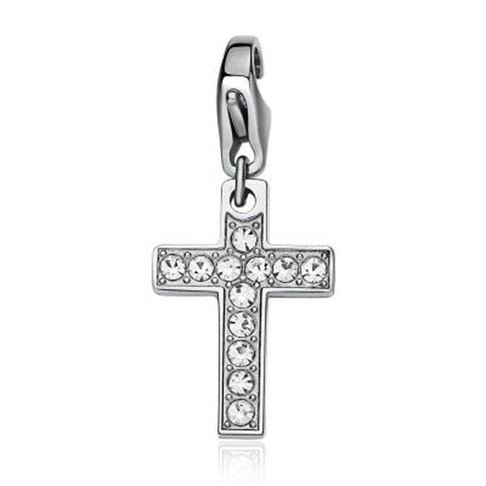 CHARM CROCE CON ZIRCONI - S