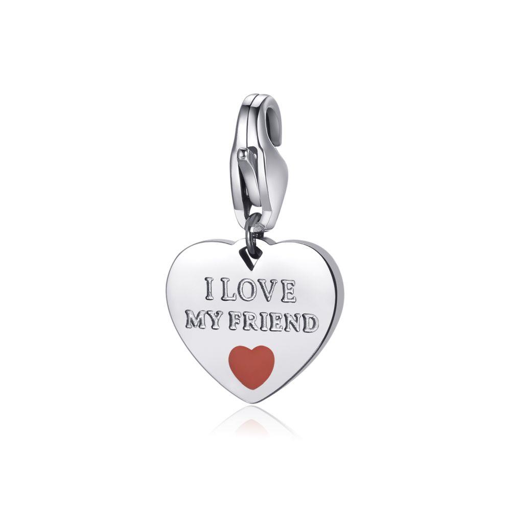 CHARM CUORE "I LOVE MY FRIEND" - S