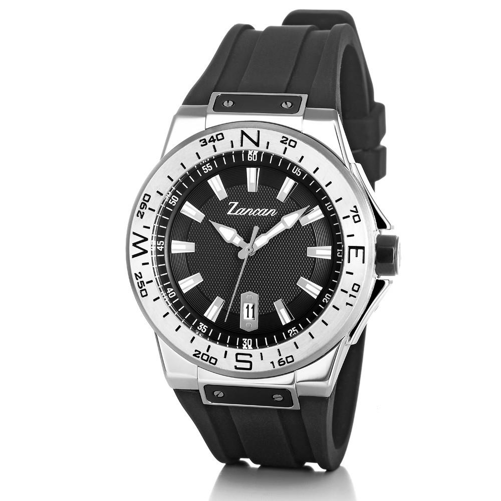 KOMPASTEMPO ZANCAN - OROLOGIO SOLO TEMPO DA UOMO CON DATARIO NERO - ZANCAN