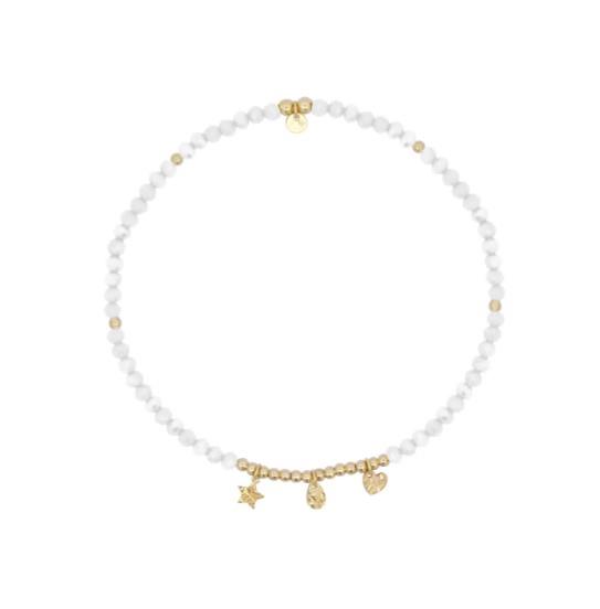 CAVIGLIERA ELASTICA BIANCA - ANKLETS MANIA RUE DES MILLE - RUE DES MILLE