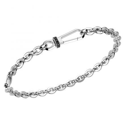 BRACCIALE IN ARGENTO CON CATENA ROL&Ograve; E PIETRE. - ZANCAN